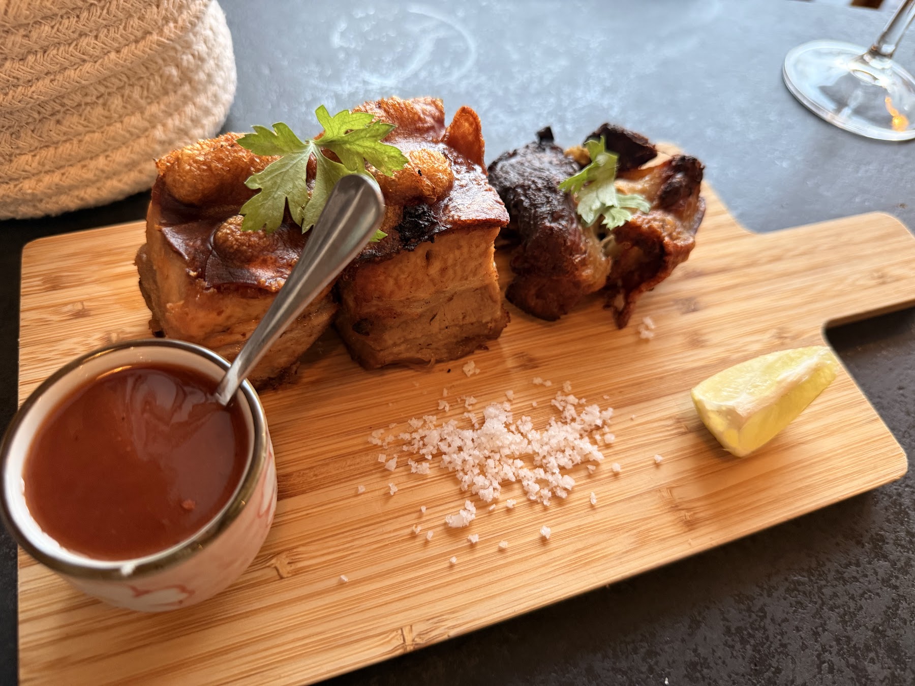 Grilled octopus with olive oil and roasted potatoes